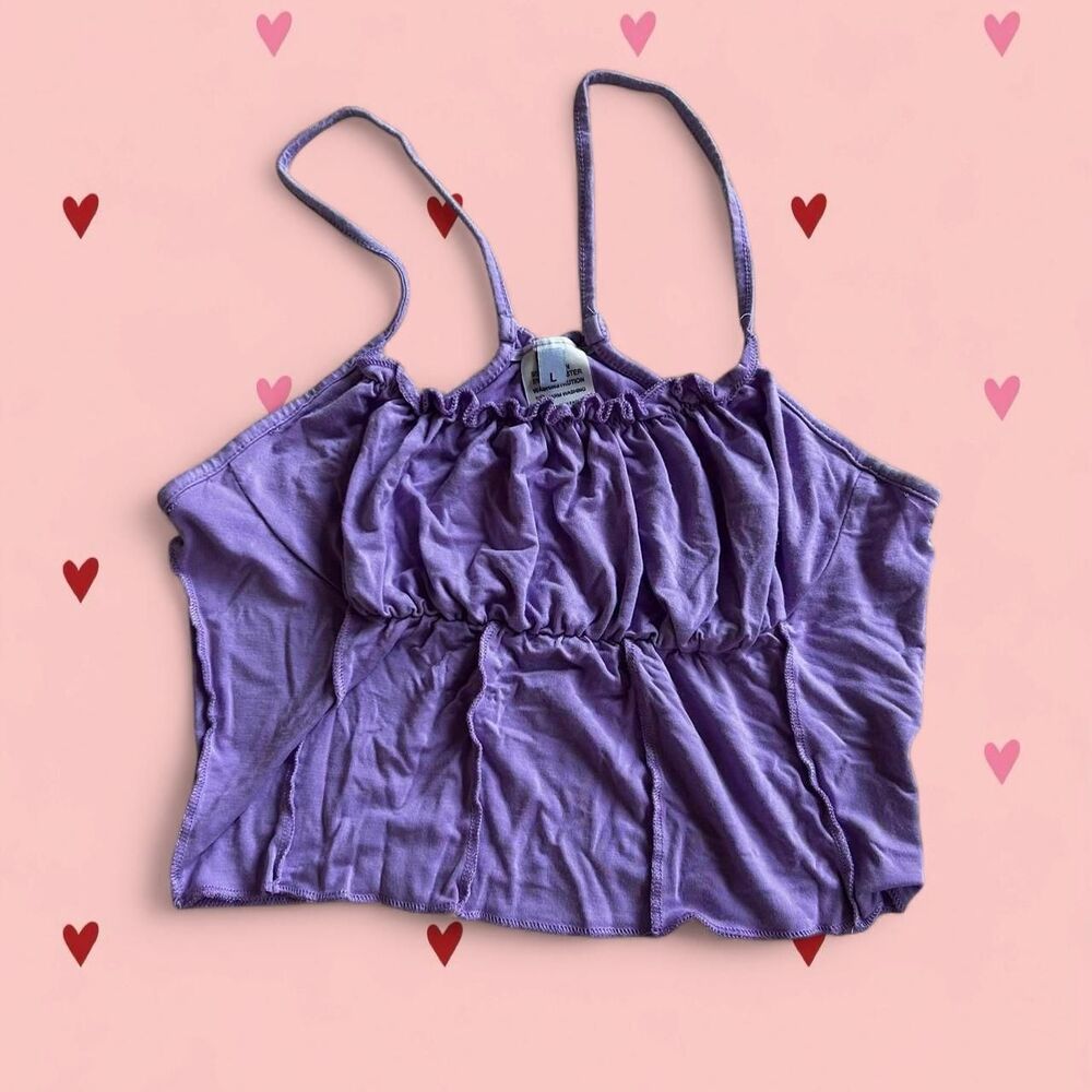 Cropped lilac milkmaid top